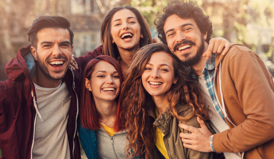 Group of Friends Registered for the Fall Course Offering Smiling