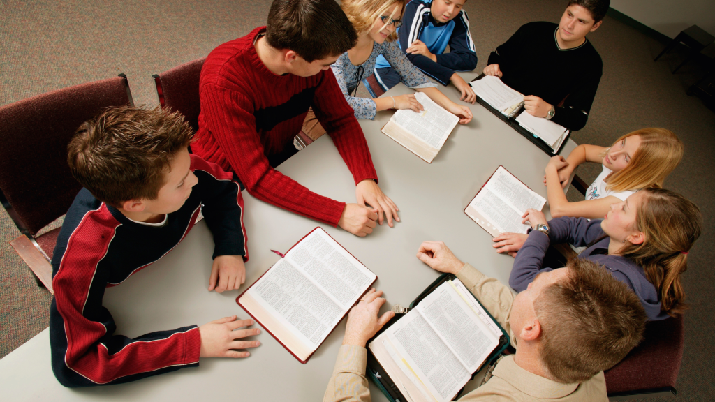 Youth Ministry Students Reading the Bible